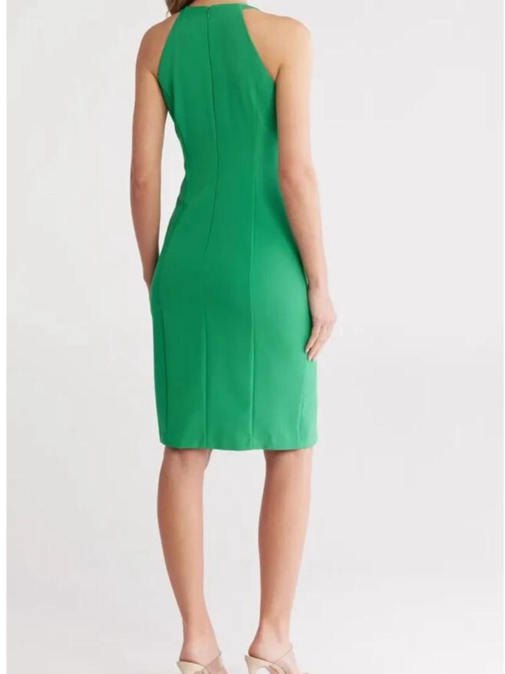 Vince Camuto Ruffle-Front Halter Sheath Dress - Picture 2 of 5